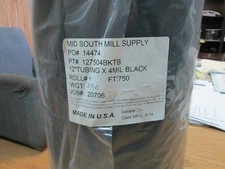 Mid South Mill Supply  12" x 725' - 4 Mil Black Poly Tubing, 1 Roll