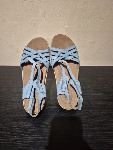 REEBOK Hotter Maisie sandali da donna in pelle blu taglia UK 6 (D4)