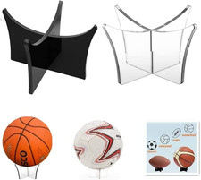 Ball Stand Holder - 2 Packs Football Stand - Acrylic Ball Display Stand Clear Ba