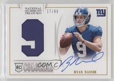 2013 National Treasures Jersey Number Signatures 17/99 Ryan Nassib #32 Auto 2y8
