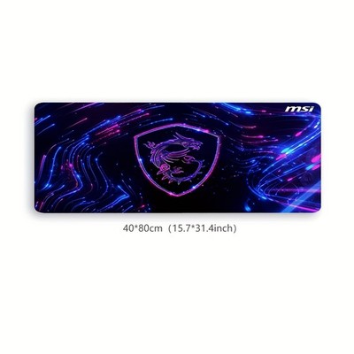40*90cmLarge Gaming Mouse Pad with MSI Dragon Design - Non-Slip Rubber Base, Ult