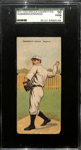 Summers, Jennings 1911 T201 Mecca Double Folders card