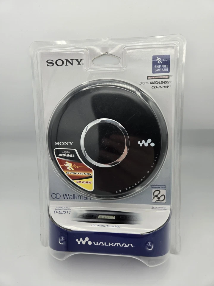 Sony CD Walkman Personal Portable CD Player Black D-EJ011/BC NEW Sealed Rare