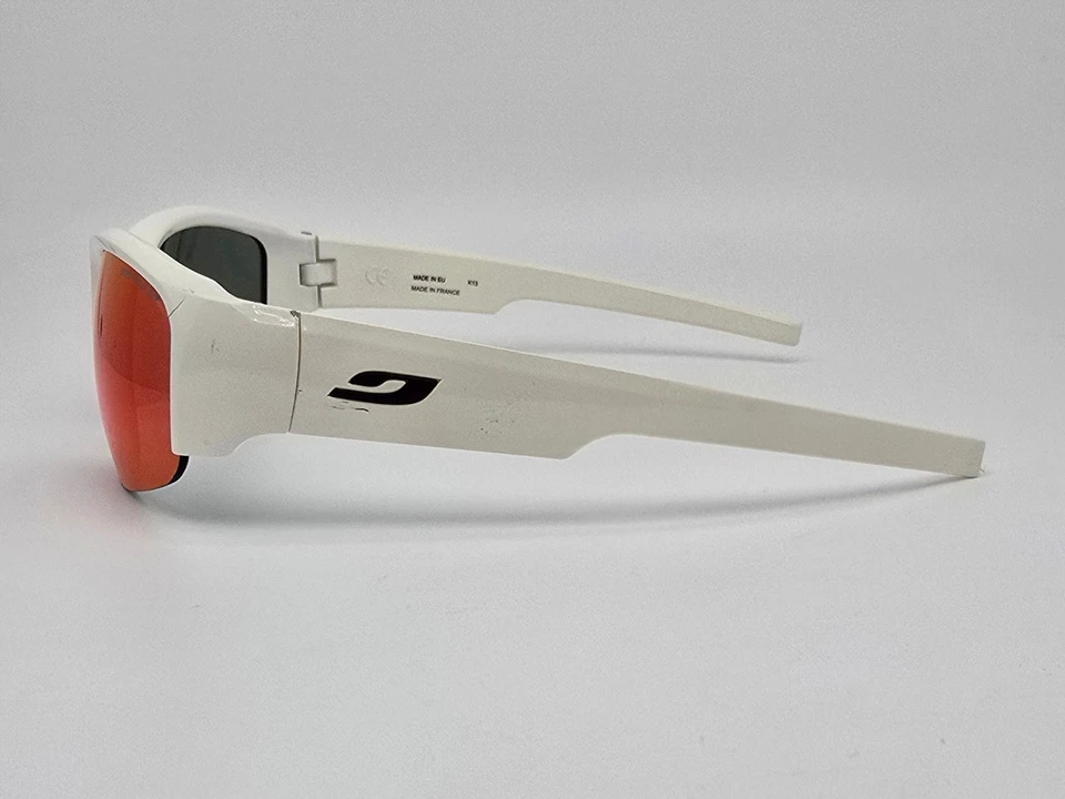 Gafas de sol Julbo Access con marco blanco Spectron 3+ púrpura con lentes espejadas semi-sin montura Foto 4 de 4