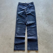 Vintage Dickies 874 Pants Size 30x36 Navy Blue Original Fit Straight Leg Chino