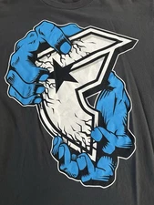 Famous Stars & Straps T-Shirt Size Medium Gray Logo . Small Stain On Back.