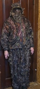 Underbrush Ghillie Suit Jacket & Pants Set ,Full Head/Face Cover