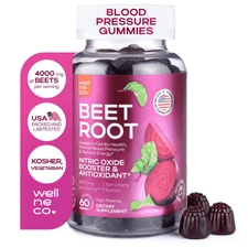 Beet Chews for High Blood Pressure Beet Root Gummies with Tart Cherry Extract