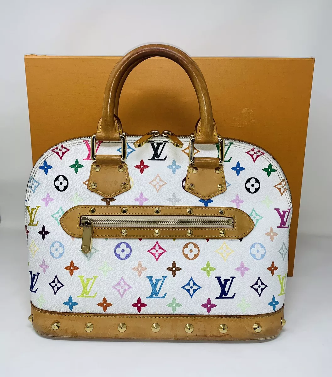 LOUIS VUITTON Monogram Multicolor Alma White Bag Authentic ❤️