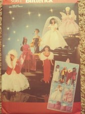 1997 BUTTERICK BARBIE HOLIDAY CELEBRATION DRESSES SEWING PATTERN BRIDE ORGANIZER