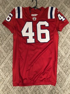 2010 New England Patriots Rojo Juego Usado Throwback Jersey Raro Ebay