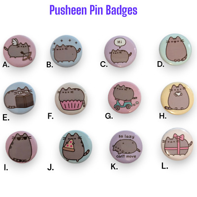 Pusheen Character Pin Button Badges Cat Pop Culture Wiki Collectable