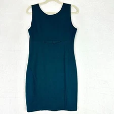 Bishop Young Cutout Dress Size Large Teal Green Ponte Bodycon Cocktail Wedding