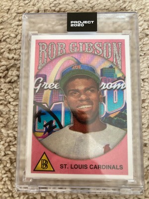 Topps PROJECT 2020 Bob Gibson 249 Ben Baller W/Box & Bubble Mailer