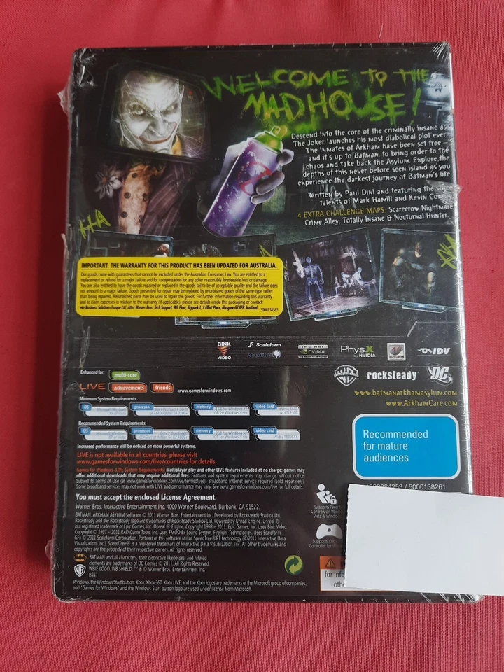 PC Windows Batman Arkham Asylum Game of the Year Edition Sealed BNIP 2011 - Image 2 of 4