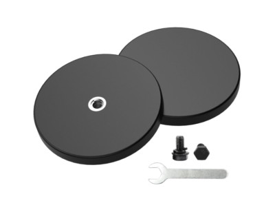 Imanes de montaje recubiertos de goma (2 piezas): Potente adherencia de 65 lbs,