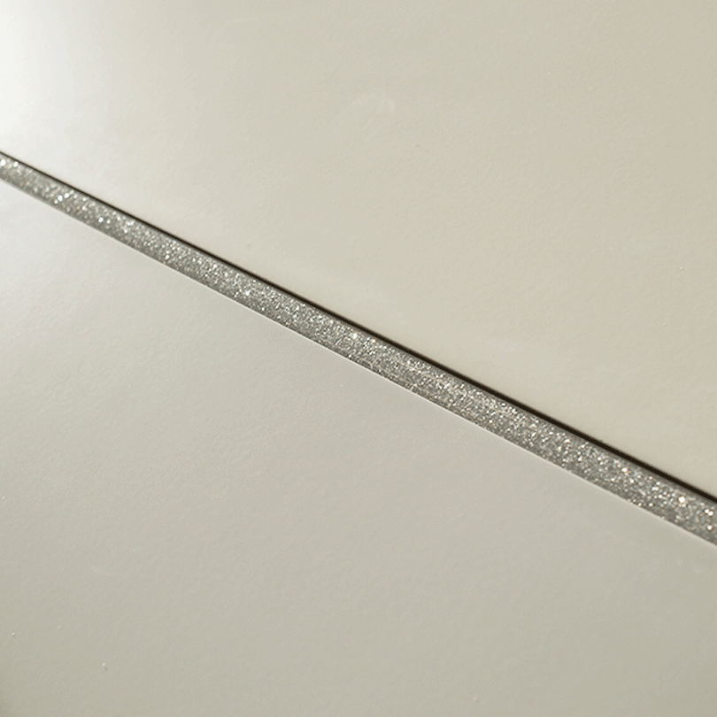 Glass Border Tile Strips, Glitter Finish chrome polished aluminium tile