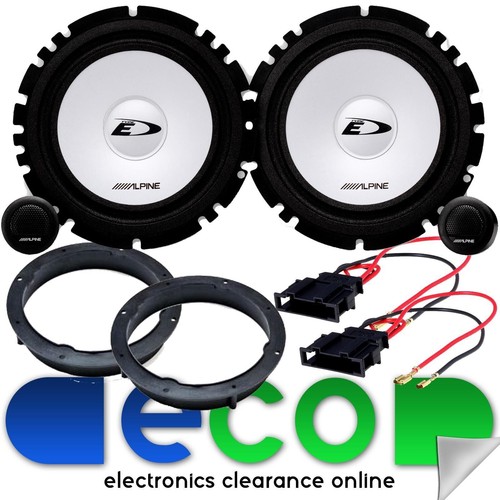Alpine 560 Watts 17cm Front Door Component Car Speakers Kit fit VW Polo