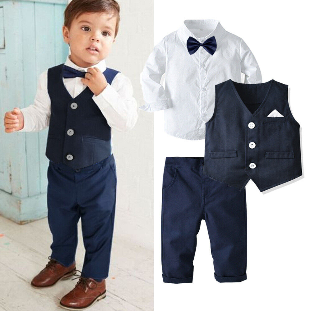 Boys Formal 5 Piece Suit with Shirt and Vest - Khaki - Little Things Mean a  Lot