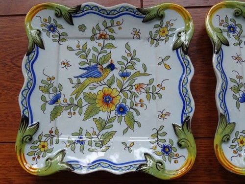 VINTAGE TWO SMALLS DISH CERAMIC DESVRES FRANCE circa 1920s' - Picture 2 of 12