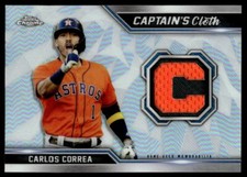 2021 Topps Chrome Captain's Cloth Relics Carlos Correa Houston Astros #CCR-CC