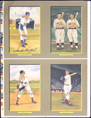 Great Moments Ted Williams Sandy Koufax Spahn Signed Perez Steele Sheet JSA Auth - Picture 1 of 9