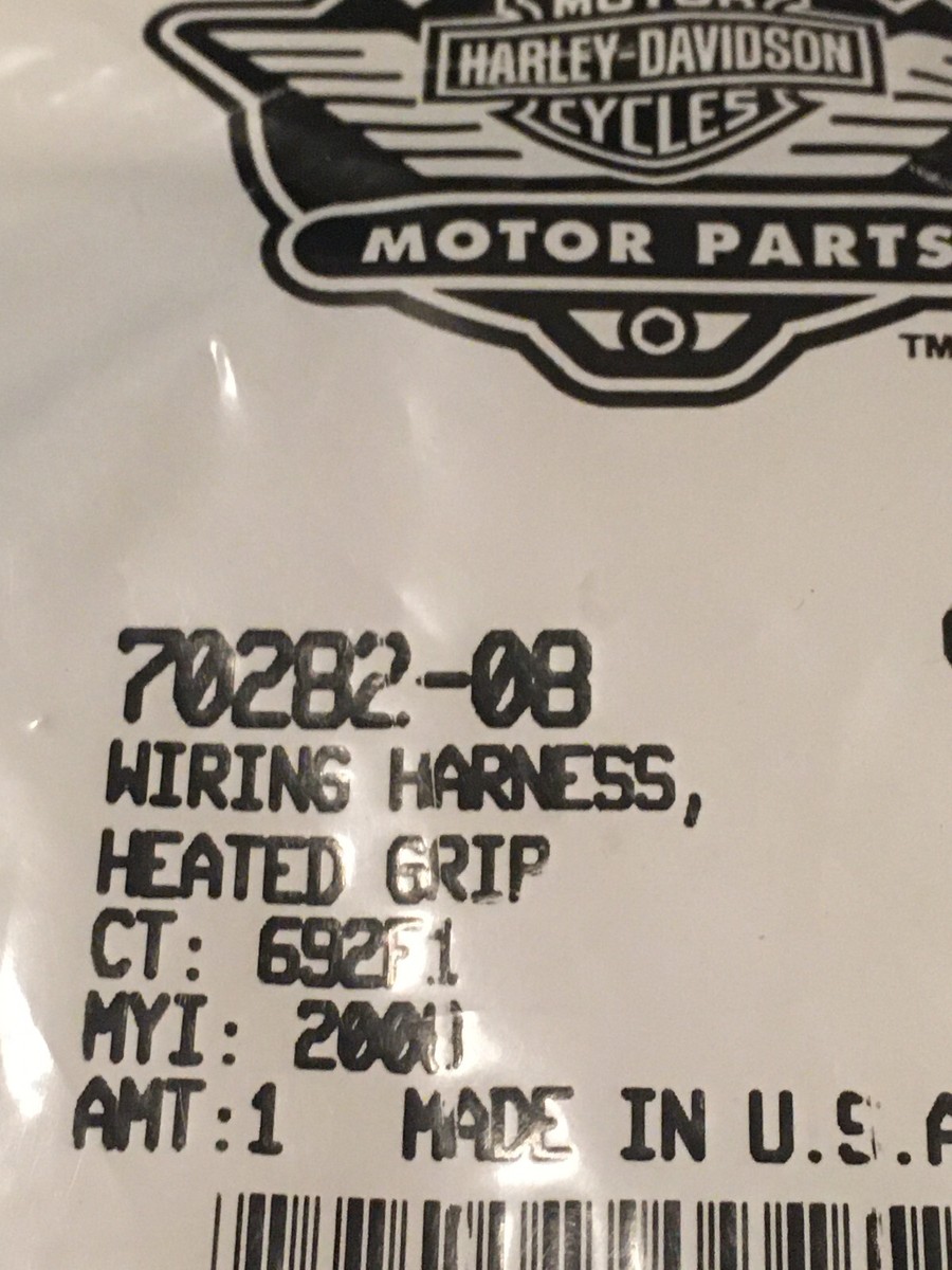 NOS OEM Genuine Harley Davidson WIRING HARNESS, HEATED GRIP P/N
