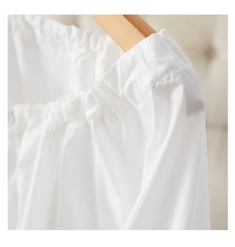 Women's Round Neck Drawstring Tied Pleated Long Sleeved Shirt Top Lace Up Shirt - Bild 8 von 16