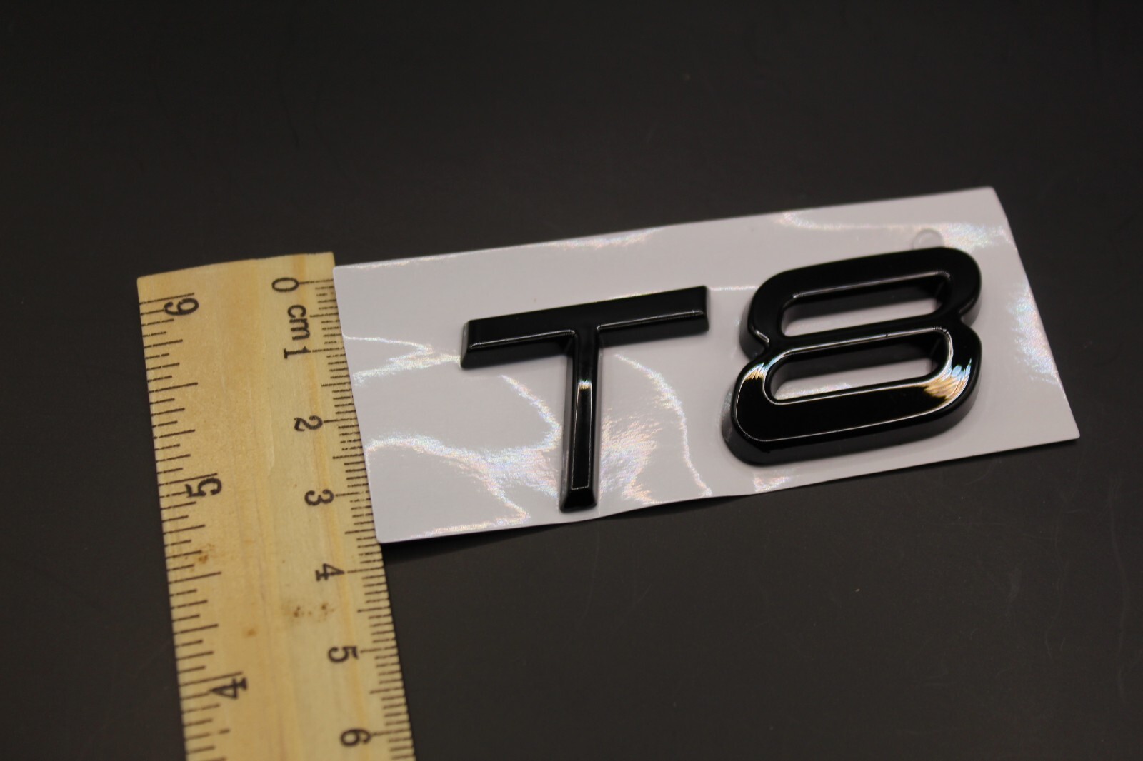 T8 Letters Gloss Black Chrome Silver T8 LETTERS Badge Rear Boot Tailgate For VOLVO ...