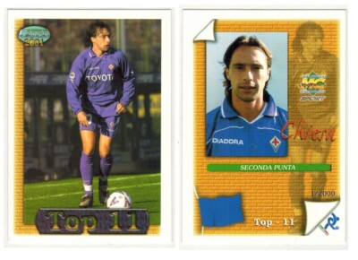 Schede Calcio 2001 Top 11 Enrico Chiesa Fiorentina Card Mundicromo