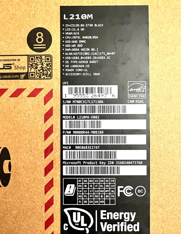 Asus L210 L210MA-DB02 11.6" Netbook - Image 2 of 3