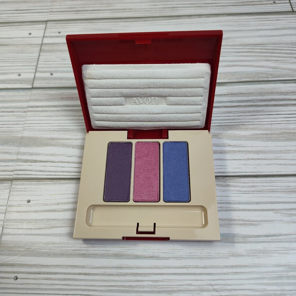 Avon Silk Finish Eyeshadow Trio Vintage 1988 Collection #2 Purple Pink Violet - Image 2 of 4