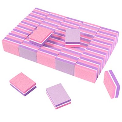  Nail Buffer, Buffer Block Nail File 100/180 Grit, Mini Nail Pink-purple