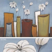 CITYSCAPE FLORAL I (28x20) and FLORAL II (28x20)  SET by H. ALVES 2PC CANVAS