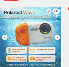 Polaroid Wave Underwater Streaming Camera Orange-White 18mp