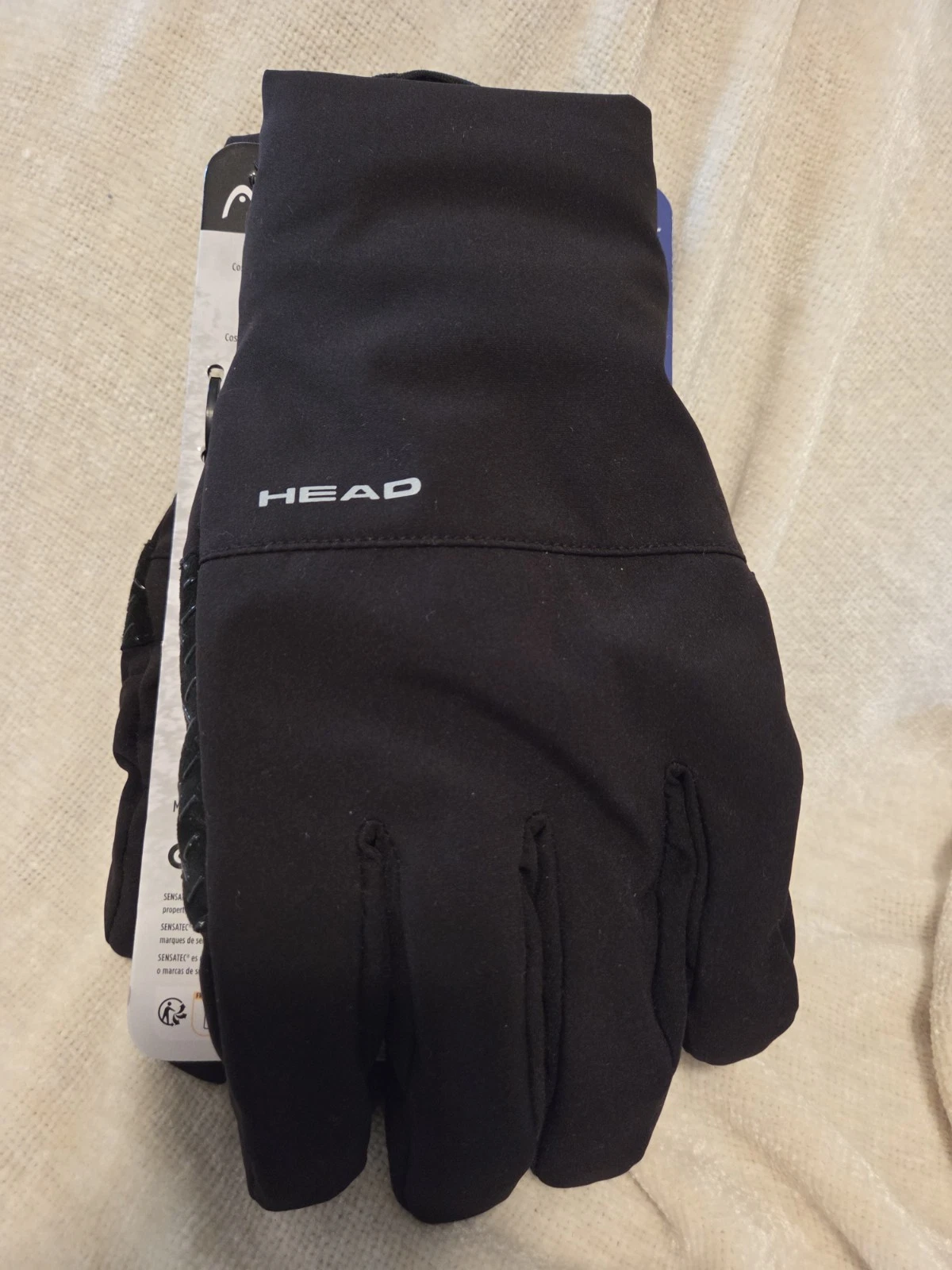 Head Men's Waterproof Hybrid Gloves LG Black Windproof Touchscreen Compatible