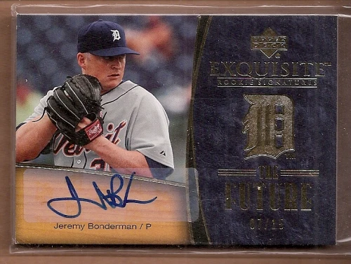 2007 Exquisite Coll. Rookie The Future Auto Gold BO Jeremy Bonderman /15 Auto BB