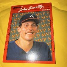 Donruss 1990 John Smoltz MVP Insert Atlanta Braves Baseball Card BC-12
