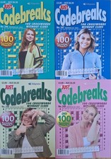 4 x Just Codebreaks (Codewords) Puzzle Books (Issues 246 - 249) over 400 puzzles