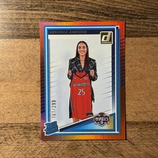 2025 Panini Donruss WNBA Georgia Amoore #96 Rated Rookie Red Holo #/299 RC