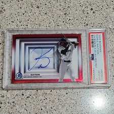 2022 Bowman Chrome 3-D Auto Red Refractor 3/5 Kahlil Watson PSA 10 Gem Mint