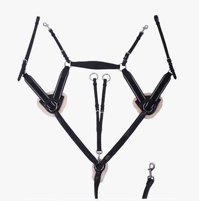 QHP Breastplate Ontario Leather Black