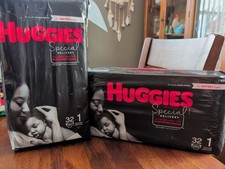 Huggies Special Delivery 64 Diapers Size 1 Hypoallergenic Plant Baby 2 Packs