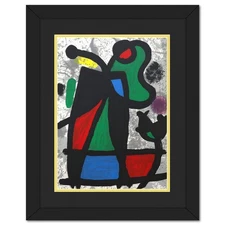 After Joan Miro- Lithograph on Rivoli paper "DLM186 - Composition II"