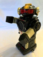 Vintage Battery Operated Tommy the Atomic Robot Black #1130 New Bright