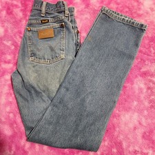 Wrangler Jeans Boys 7x34 Cowboy Cut 13MWZG Blue Denim Stained