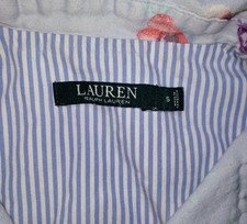 Lauren Ralph Lauren Womens S Floral Long Sleeve Button Up Pajama Top