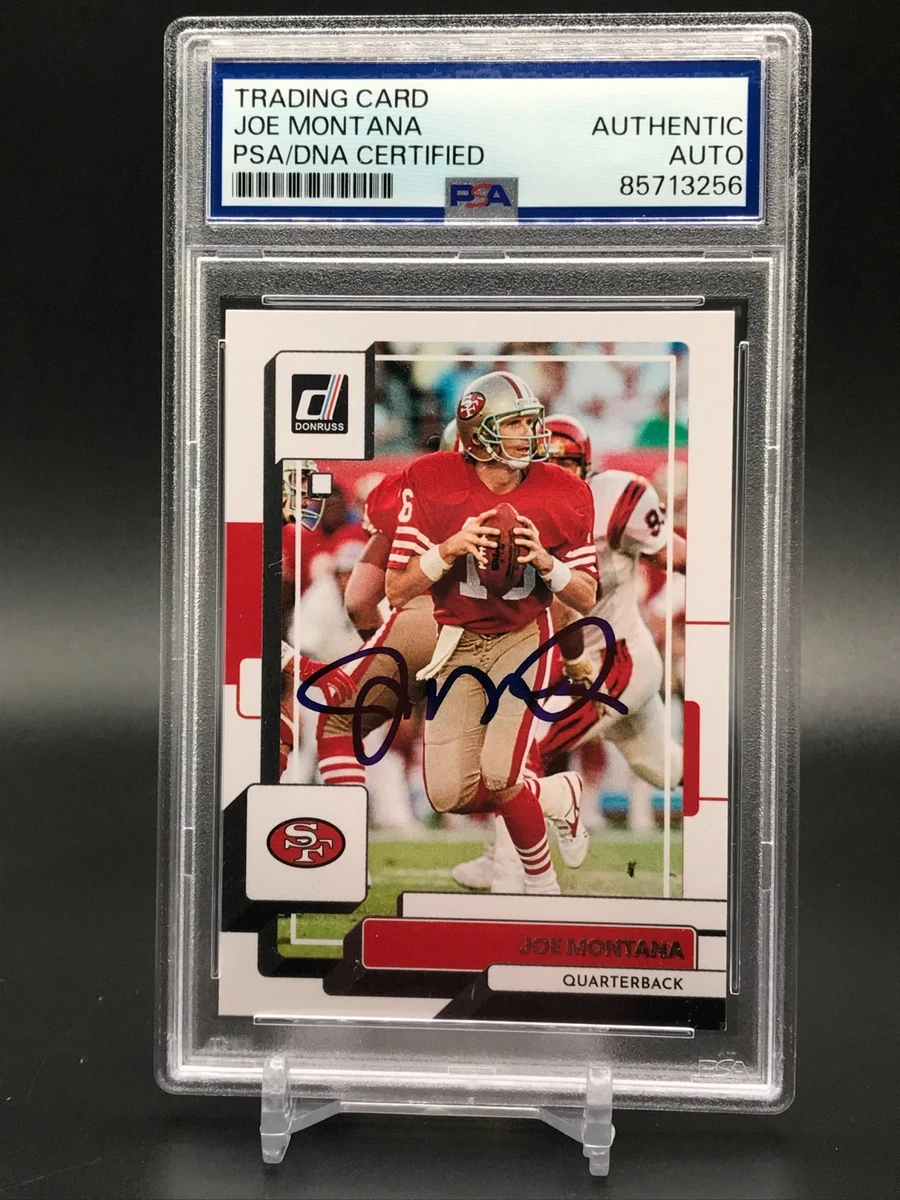 Panini Joe Montana Autographed Football Sports Trading Cards