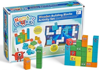 hand2mind Numberblocks Wooden Building Blocks Activity Set, Wood Stacking Toy...