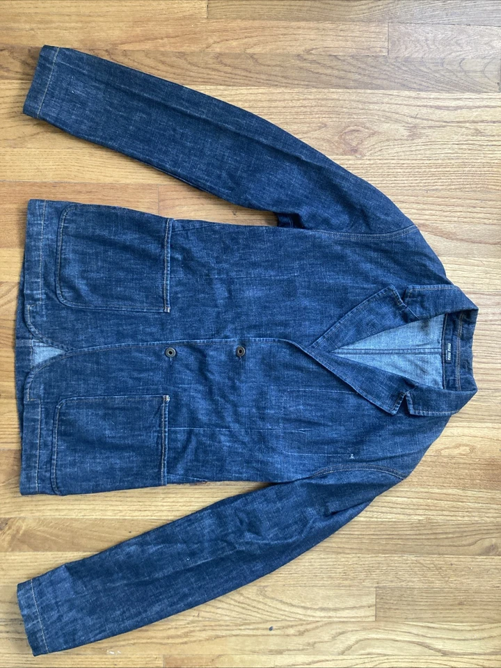 Miu Miu PRADA - 男式牛仔修身运动外套/西装外套 - 48 码 IT — 第 2/4 张图片